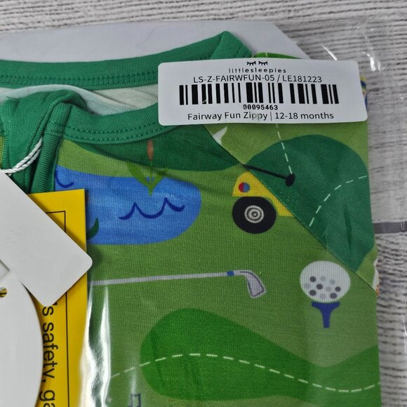 NIB Little Sleepies Fairway Fun Zippy Size 12-18 months - Picture 2 of 3